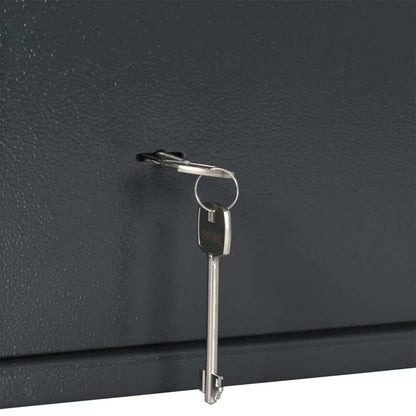 Cofre com bloqueio Cinza escuro RAL7016 25 x 35 x 25 cm Aço