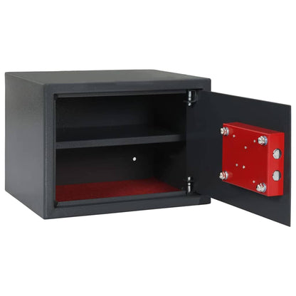 Cofre com bloqueio Cinza escuro RAL7016 25 x 35 x 25 cm Aço