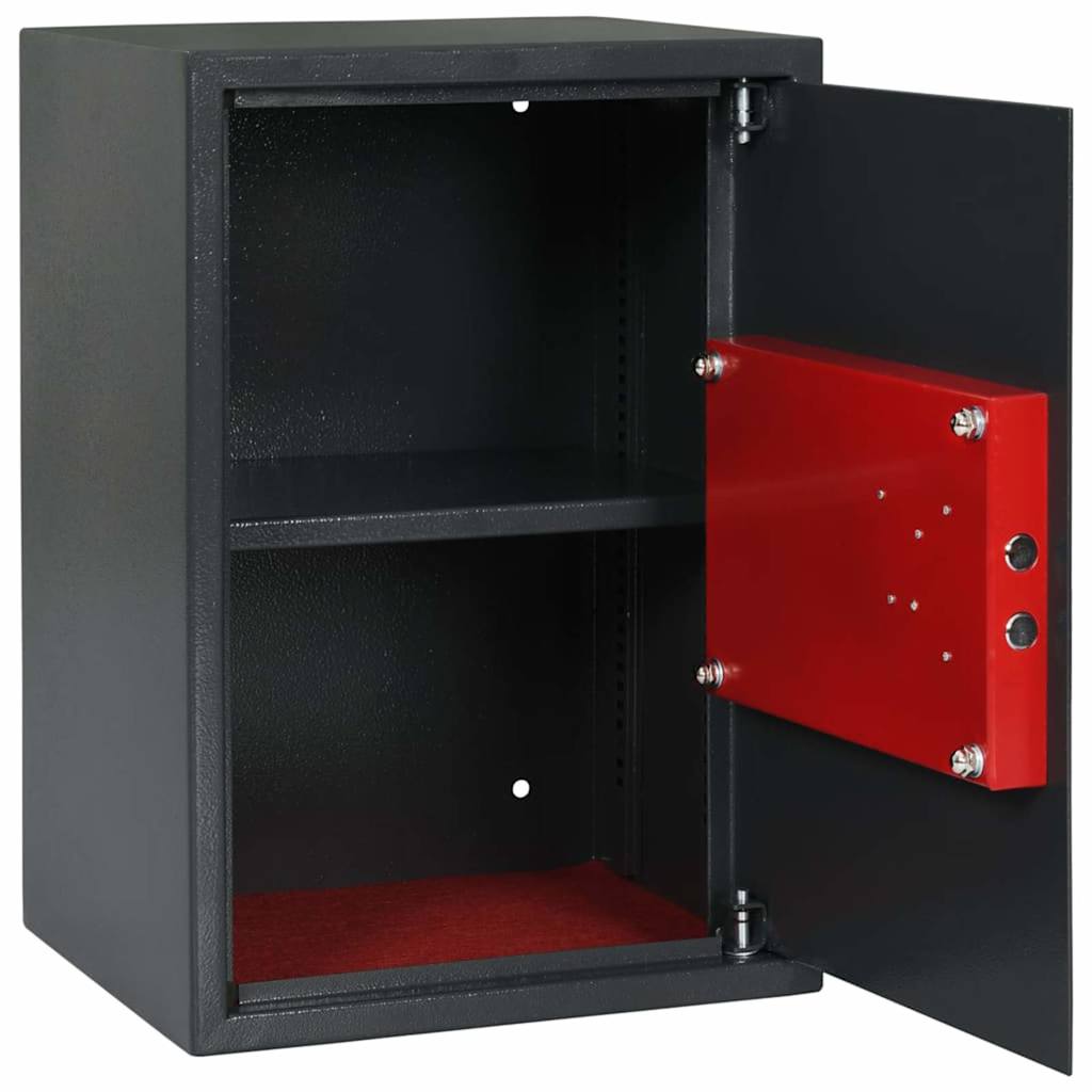 Cofre com bloqueio Cinza escuro RAL7016 31 x 35 x 50 cm Aço
