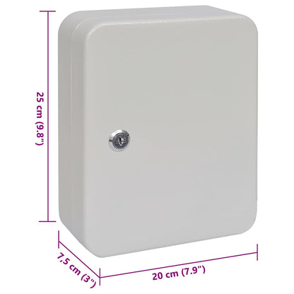 Caixa de Chaves com bloqueio Branco 20 x 7.5 x 25 cm Aço