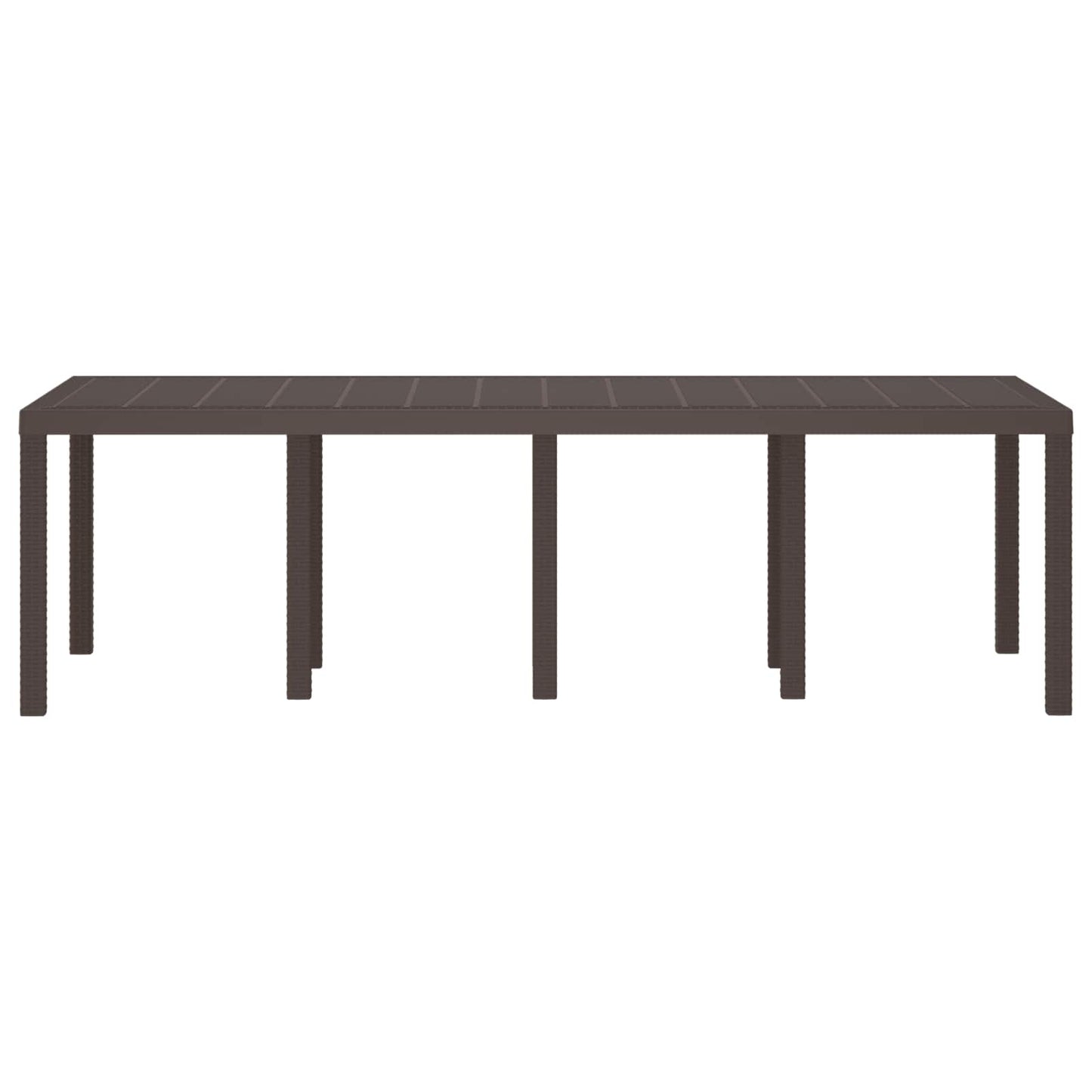 Mesa de Jantar para Jardim Castanho 250 x 100 x 73 cm vime PE