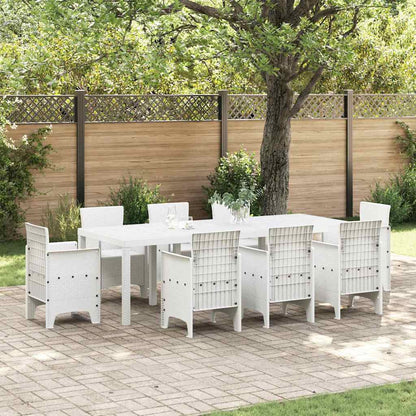 Mesa de Jantar para Jardim Branco 250 x 100 x 73 cm vime PE