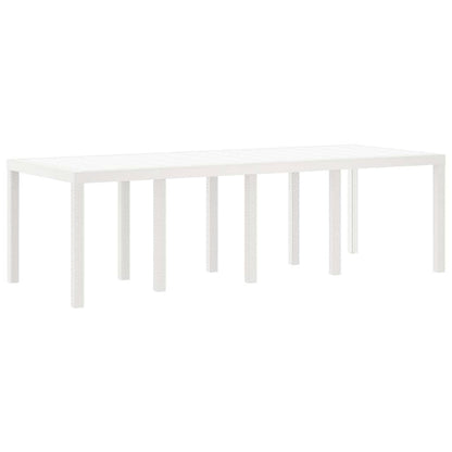 Mesa de Jantar para Jardim Branco 250 x 100 x 73 cm vime PE