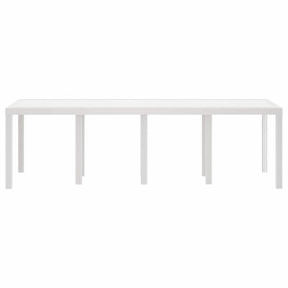 Mesa de Jantar para Jardim Branco 250 x 100 x 73 cm vime PE