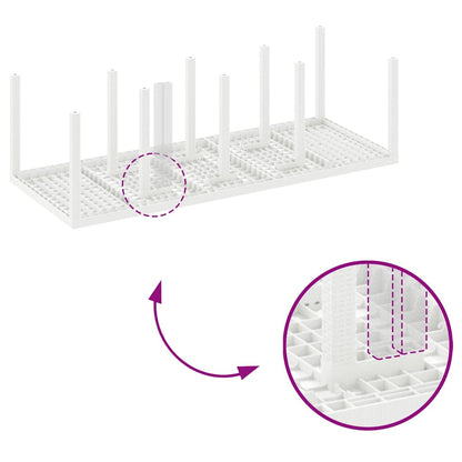 Mesa de Jantar para Jardim Branco 250 x 100 x 73 cm vime PE