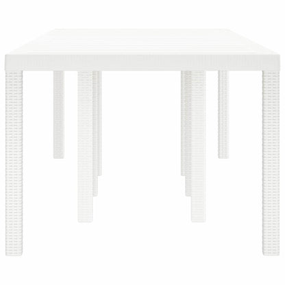 Mesa de Jantar para Jardim Branco 250 x 100 x 73 cm vime PE