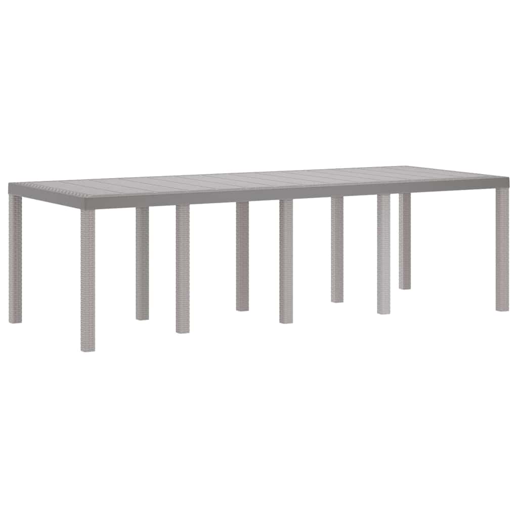 Mesa de Jantar para Jardim Cinzento-claro 250 x 100 x 73 cm