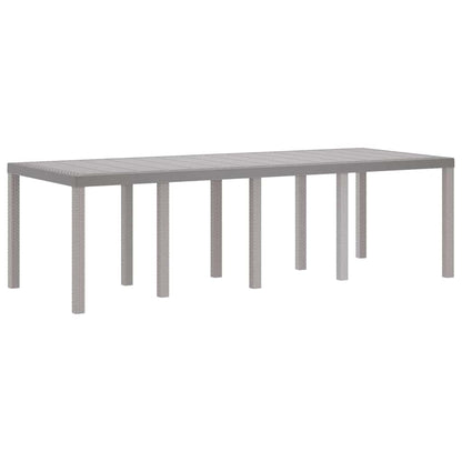 Mesa de Jantar para Jardim Cinzento-claro 250 x 100 x 73 cm