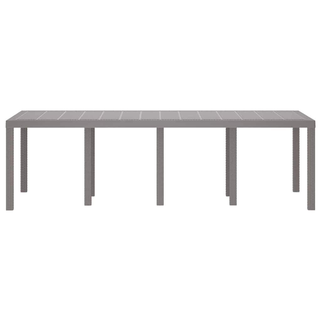 Mesa de Jantar para Jardim Cinzento-claro 250 x 100 x 73 cm