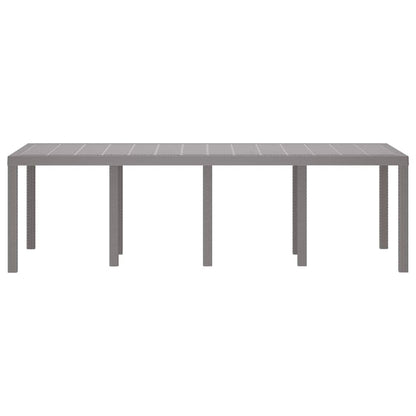 Mesa de Jantar para Jardim Cinzento-claro 250 x 100 x 73 cm