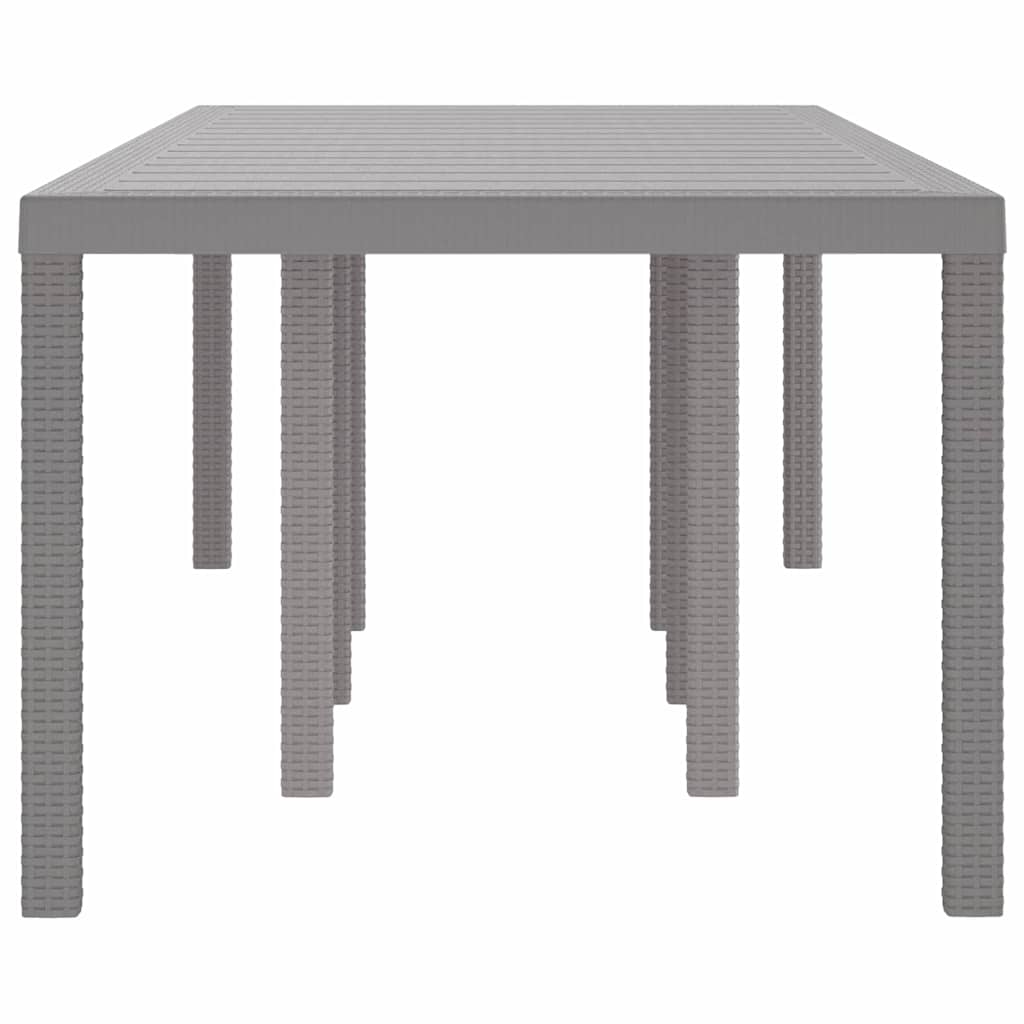 Mesa de Jantar para Jardim Cinzento-claro 250 x 100 x 73 cm