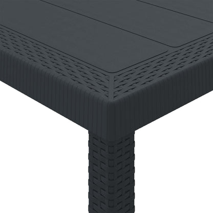Mesa de Jantar para Jardim Antracite 300 x 100 x 73 cm vime PE