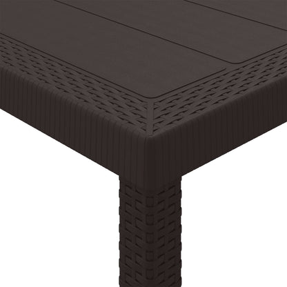Mesa de Jantar para Jardim Castanho 300 x 100 x 73 cm vime PE