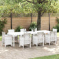 Mesa de Jantar para Jardim Branco 300 x 100 x 73 cm vime PE