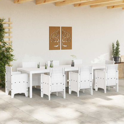 Mesa de Jantar para Jardim Branco 300 x 100 x 73 cm vime PE