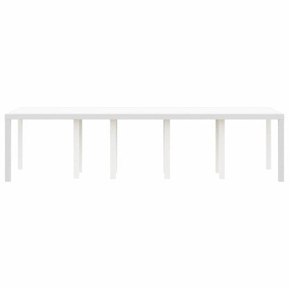 Mesa de Jantar para Jardim Branco 300 x 100 x 73 cm vime PE