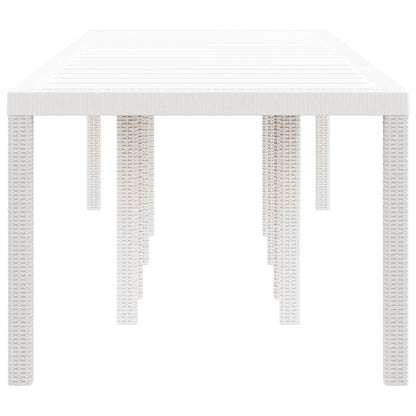 Mesa de Jantar para Jardim Branco 300 x 100 x 73 cm vime PE