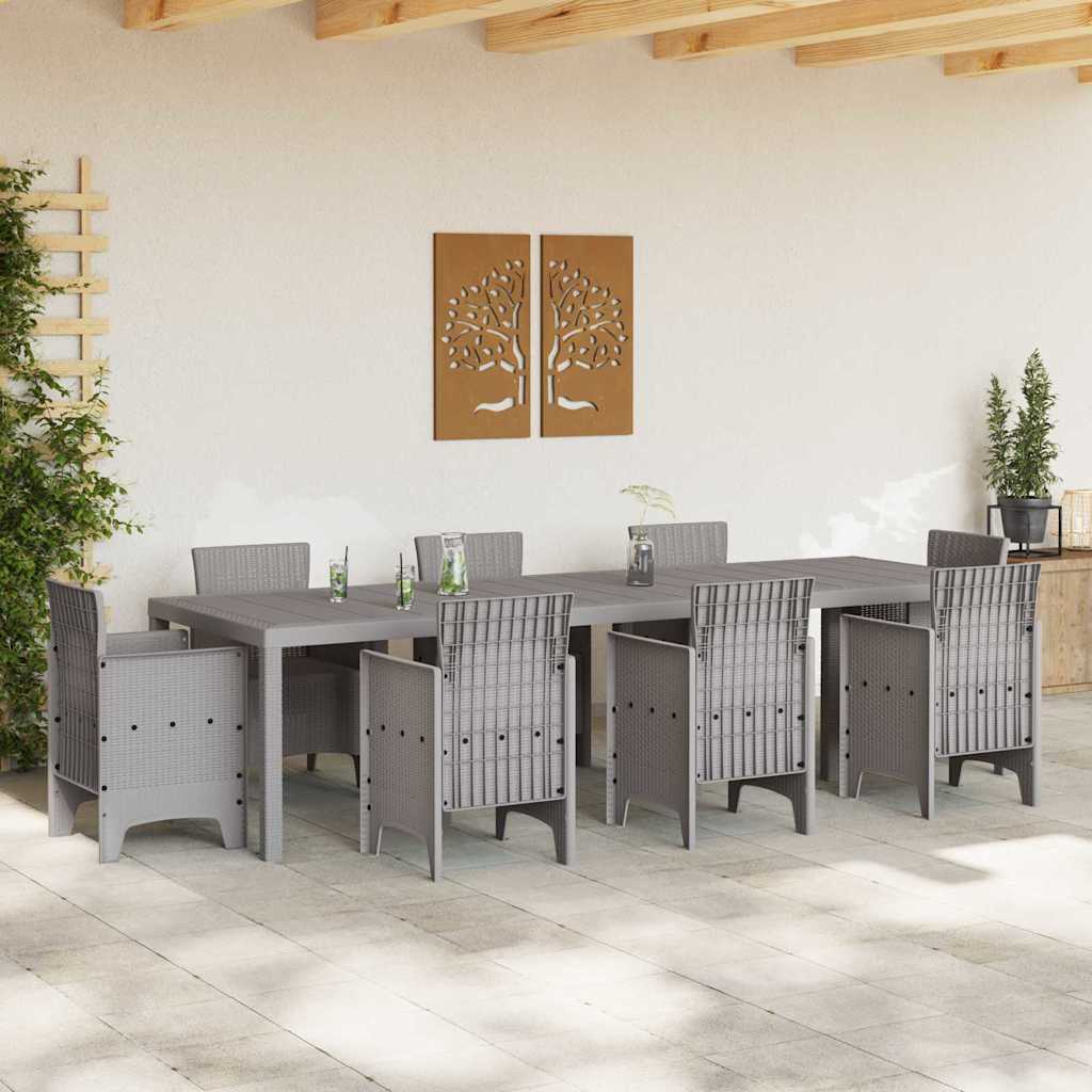 Mesa de Jantar para Jardim Cinzento-claro 300 x 100 x 73 cm