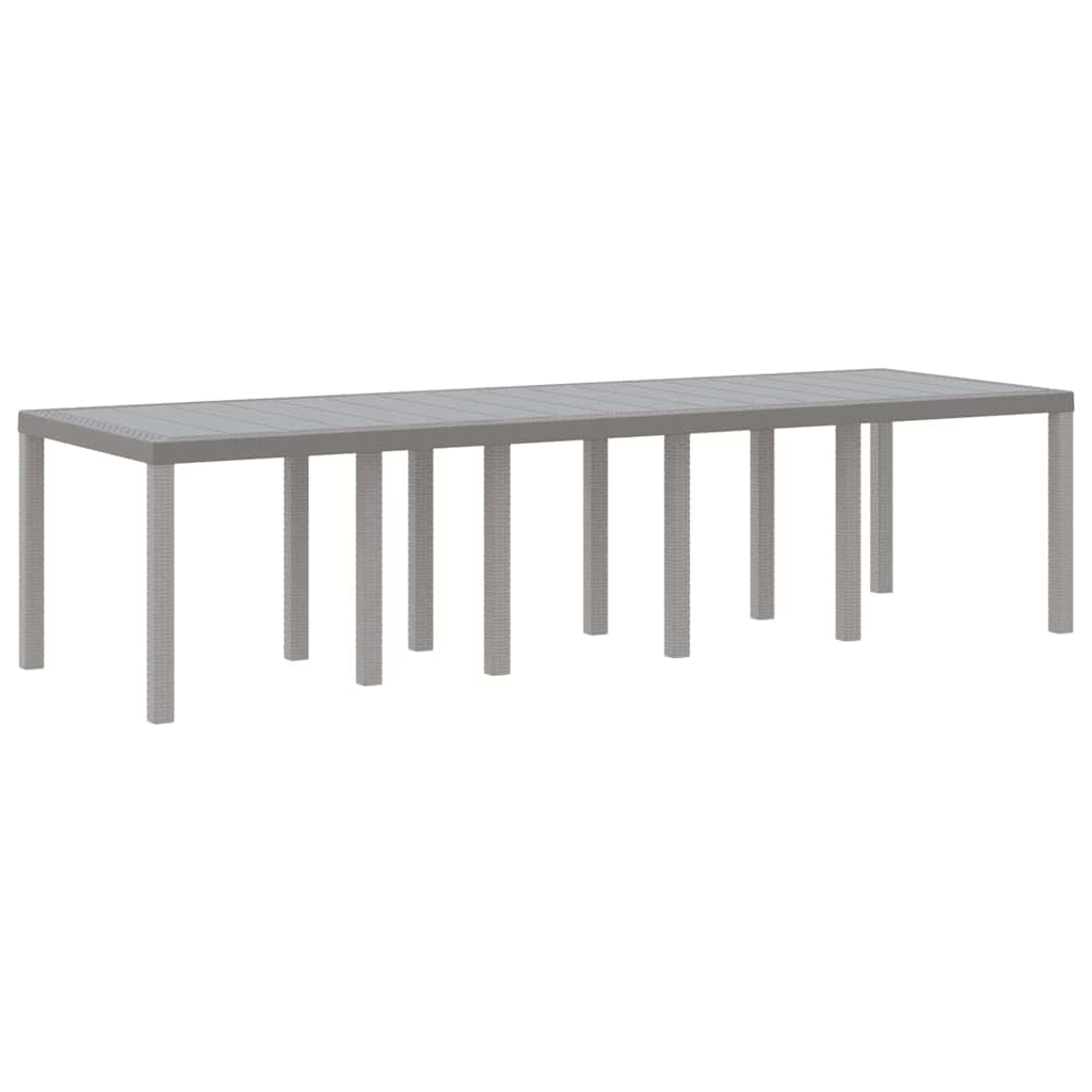 Mesa de Jantar para Jardim Cinzento-claro 300 x 100 x 73 cm