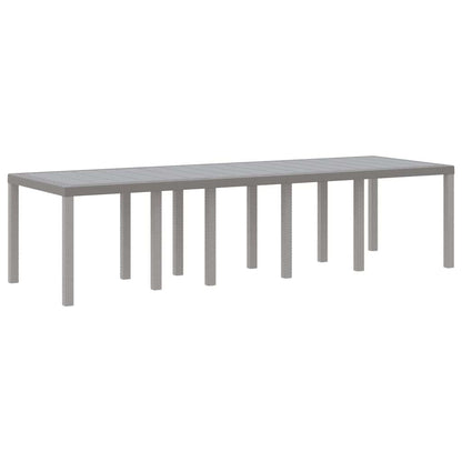 Mesa de Jantar para Jardim Cinzento-claro 300 x 100 x 73 cm