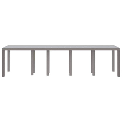 Mesa de Jantar para Jardim Cinzento-claro 300 x 100 x 73 cm