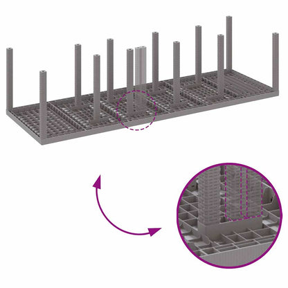 Mesa de Jantar para Jardim Cinzento-claro 300 x 100 x 73 cm