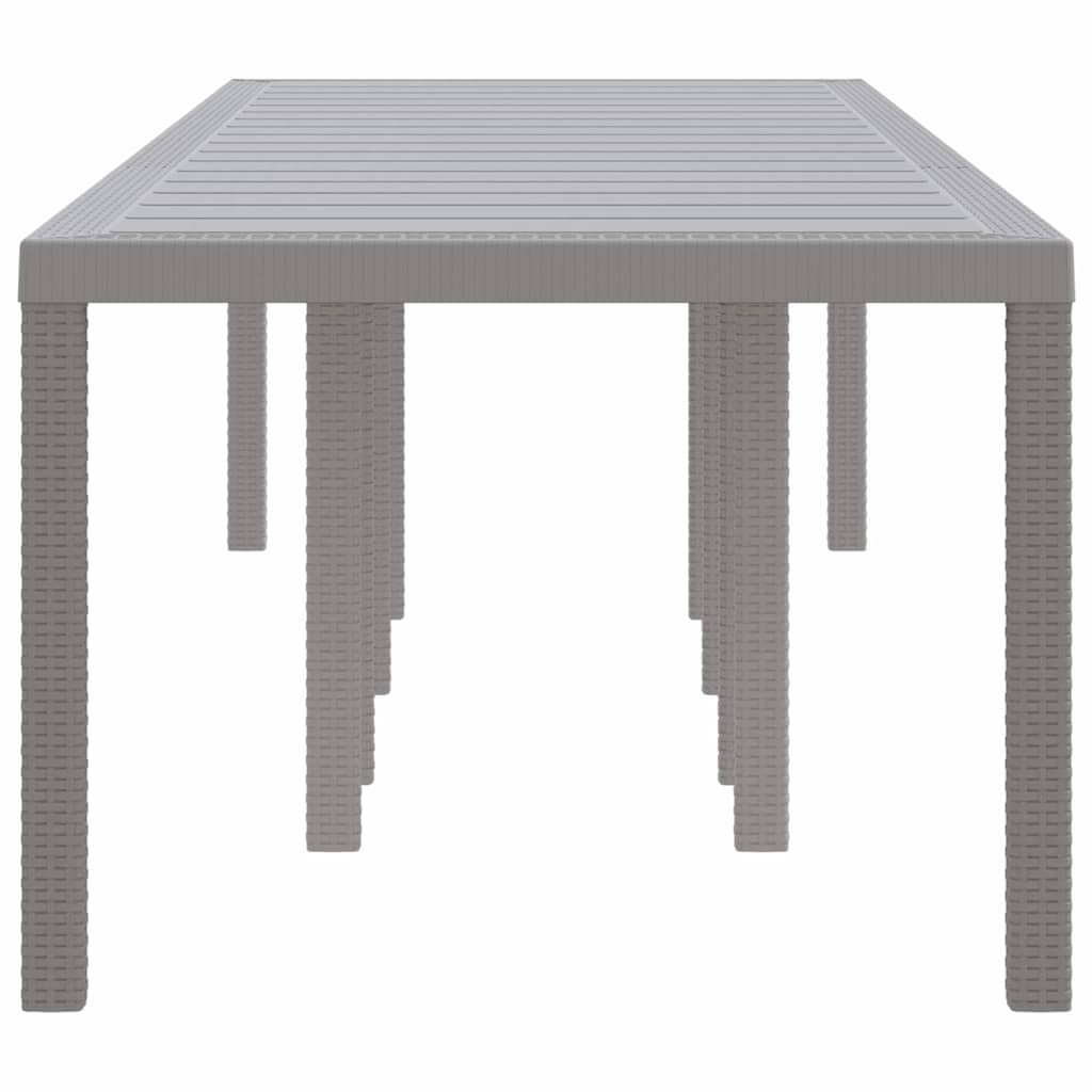 Mesa de Jantar para Jardim Cinzento-claro 300 x 100 x 73 cm