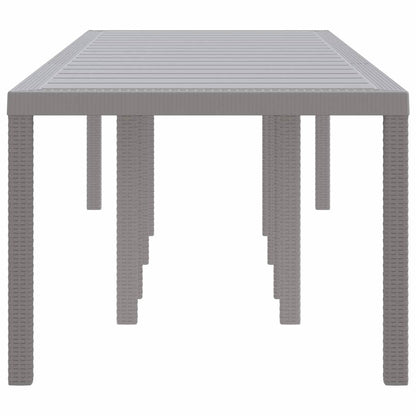 Mesa de Jantar para Jardim Cinzento-claro 300 x 100 x 73 cm