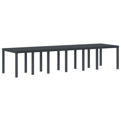 Mesa de Jantar para Jardim Antracite 350 x 100 x 73 cm vime PE