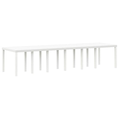 Mesa de Jantar para Jardim Branco 350 x 100 x 73 cm vime PE