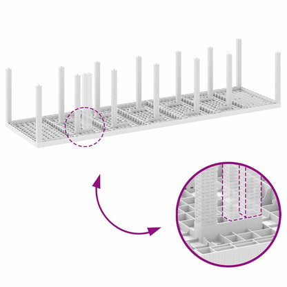 Mesa de Jantar para Jardim Branco 350 x 100 x 73 cm vime PE