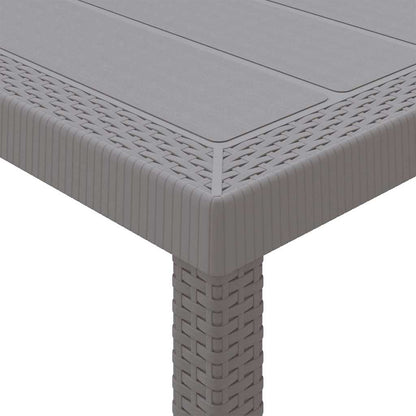 Mesa de Jantar para Jardim Cinzento-claro 350 x 100 x 73 cm