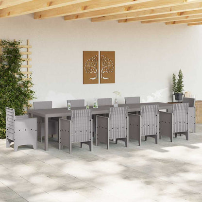 Mesa de Jantar para Jardim Cinzento-claro 350 x 100 x 73 cm
