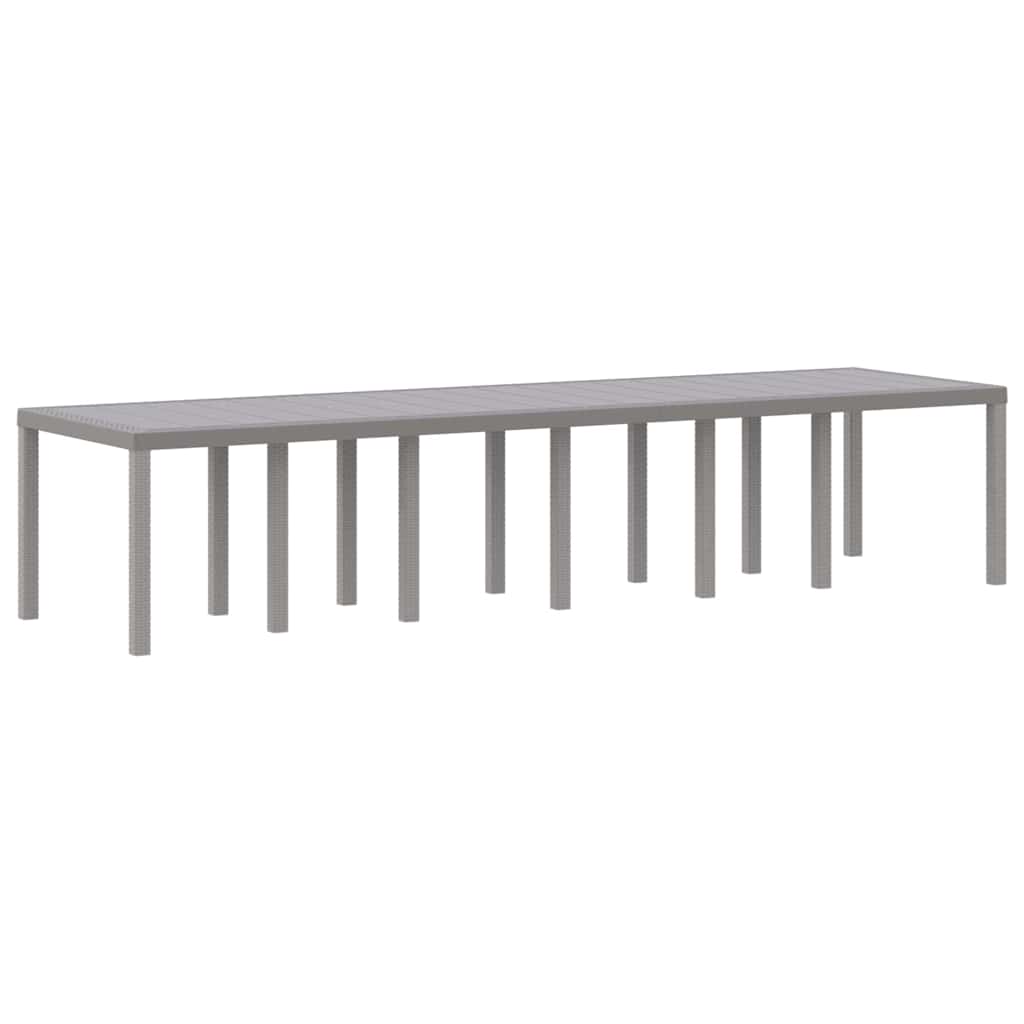 Mesa de Jantar para Jardim Cinzento-claro 350 x 100 x 73 cm