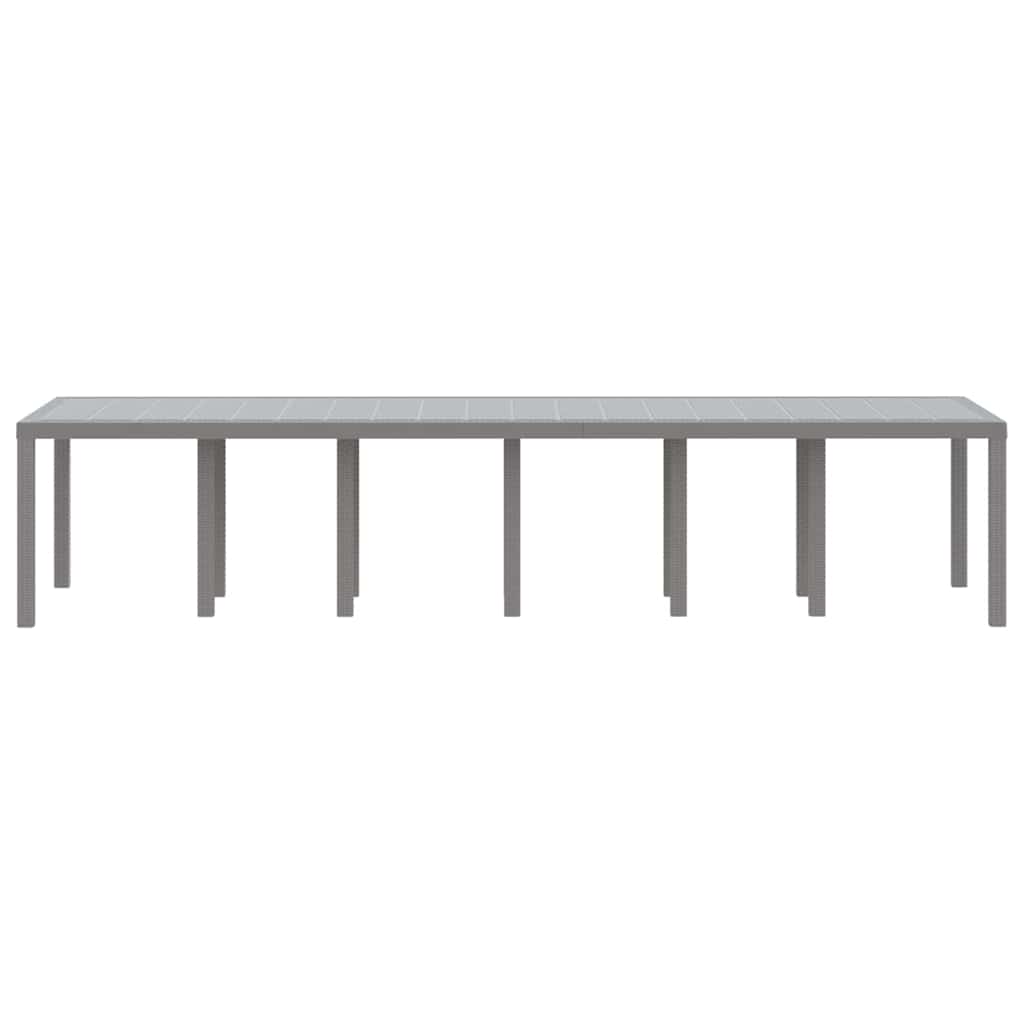 Mesa de Jantar para Jardim Cinzento-claro 350 x 100 x 73 cm