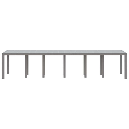 Mesa de Jantar para Jardim Cinzento-claro 350 x 100 x 73 cm