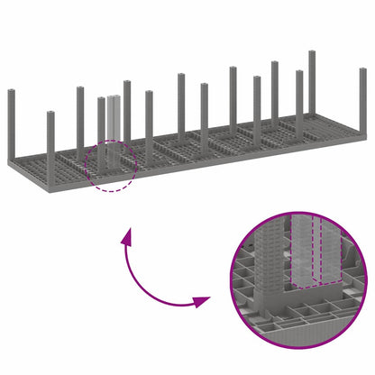 Mesa de Jantar para Jardim Cinzento-claro 350 x 100 x 73 cm