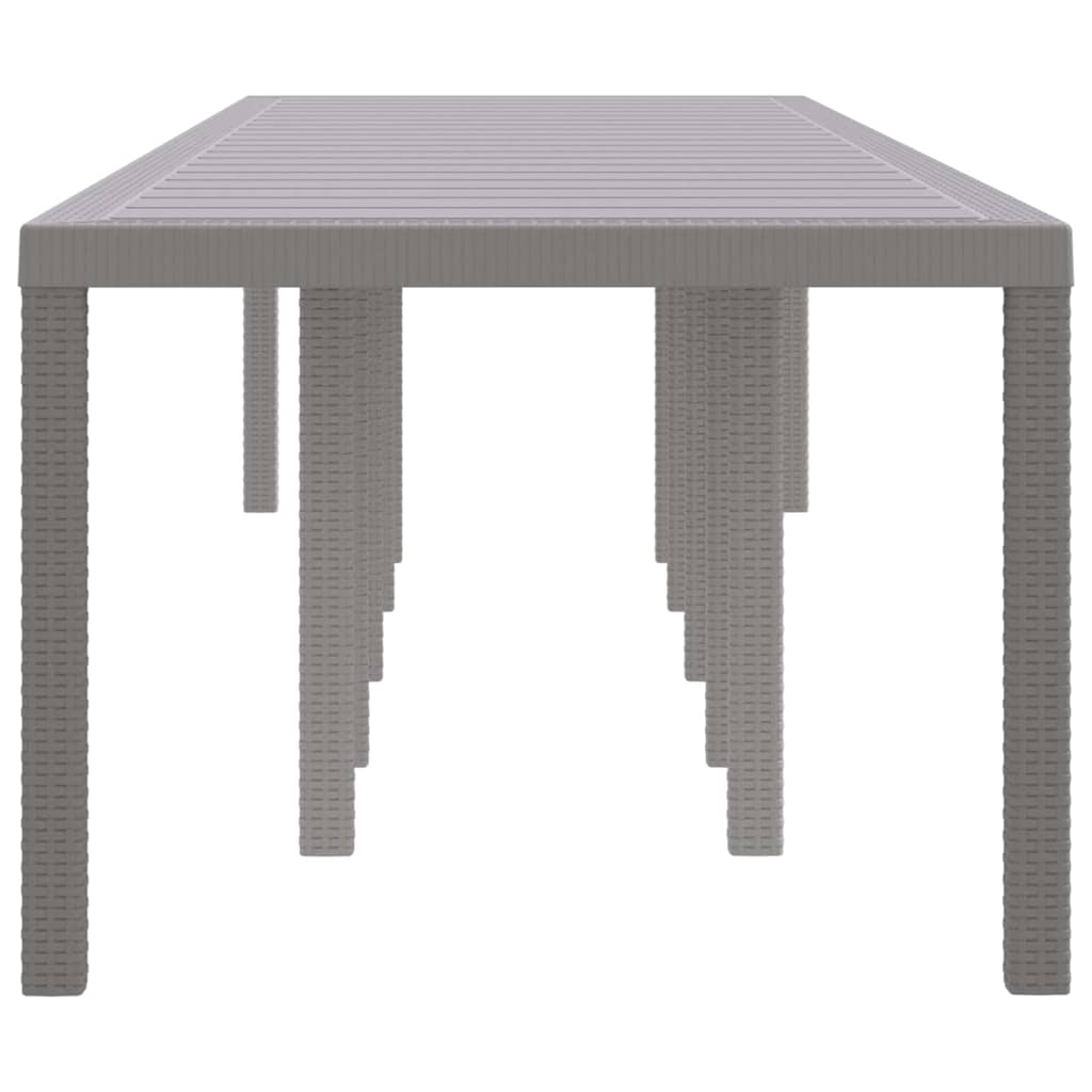Mesa de Jantar para Jardim Cinzento-claro 350 x 100 x 73 cm