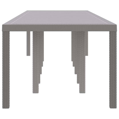 Mesa de Jantar para Jardim Cinzento-claro 350 x 100 x 73 cm