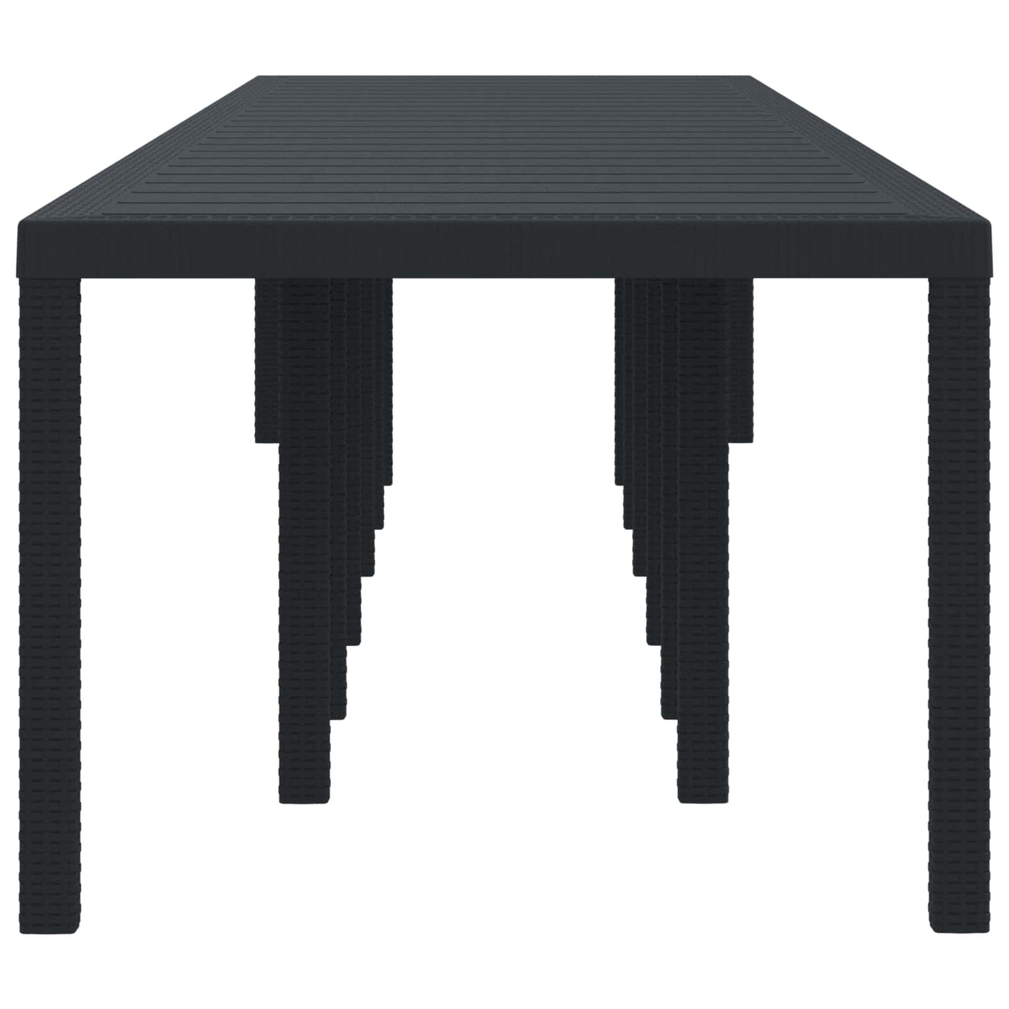 Mesa de Jantar para Jardim Antracite 400 x 100 x 73 cm vime PE