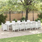 Mesa de Jantar para Jardim Branco 400 x 100 x 73 cm vime PE