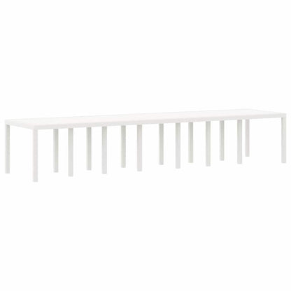 Mesa de Jantar para Jardim Branco 400 x 100 x 73 cm vime PE