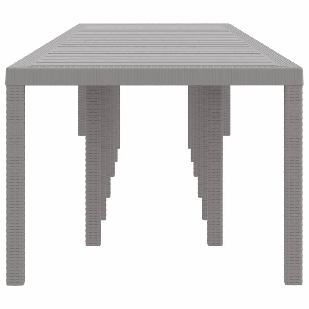 Mesa de Jantar para Jardim Cinzento-claro 400 x 100 x 73 cm