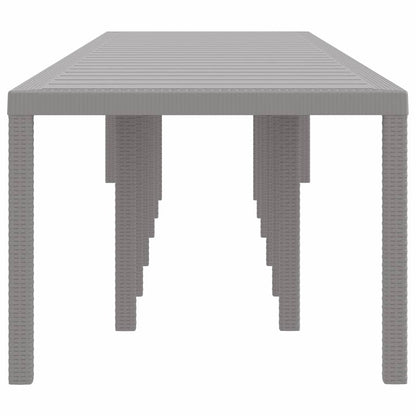 Mesa de Jantar para Jardim Cinzento-claro 400 x 100 x 73 cm