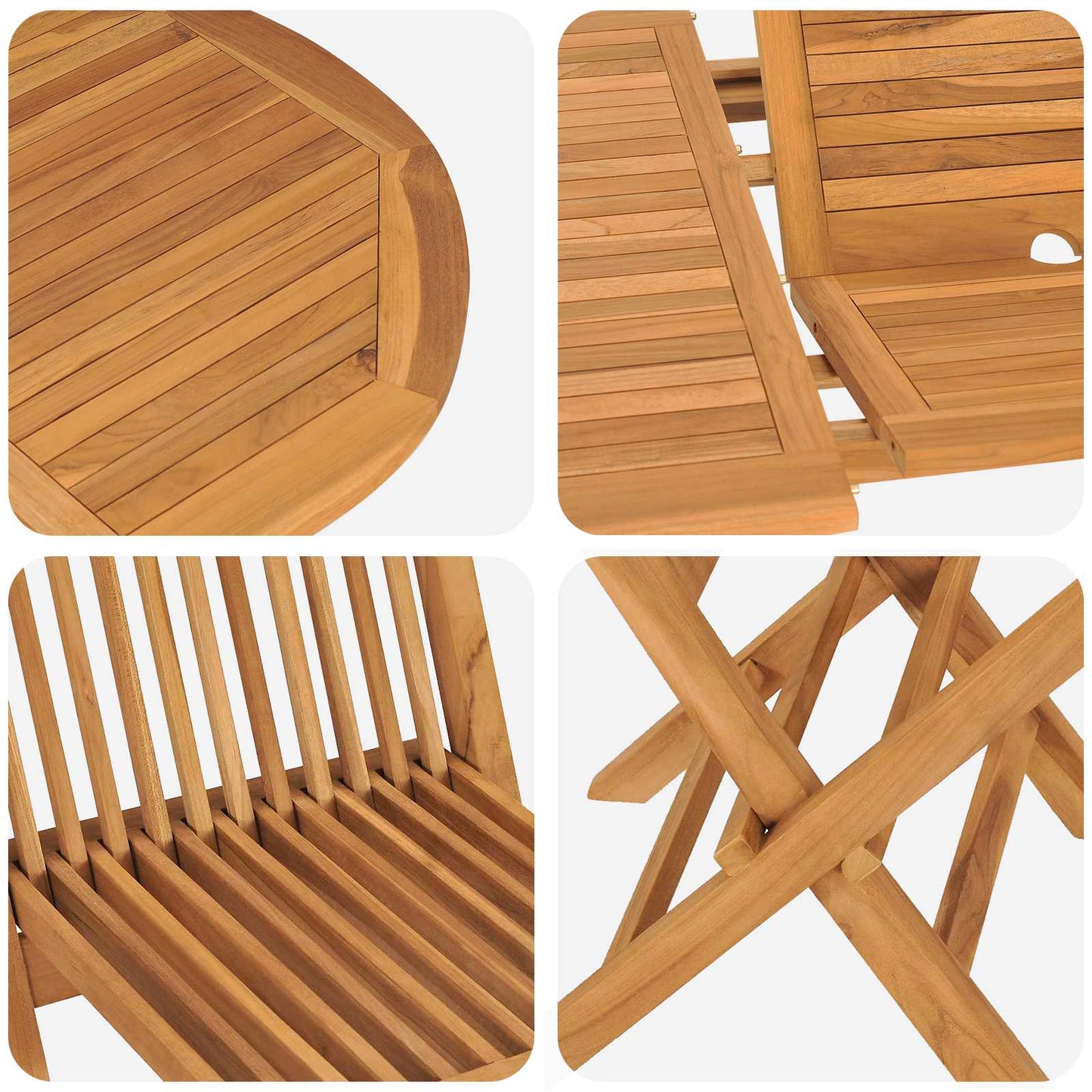 Conjunto de Jantar para Jardim 5 pcs Castanho