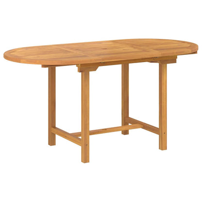 Conjunto de Jantar para Jardim 7 pcs Castanho 160 x 80 x 75 cm