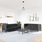 Conjunto de Sofás 2 pcs Preto 194 x 74,5 x 70,5 cm