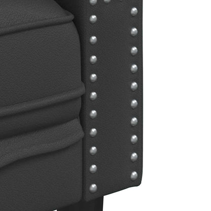 Conjunto de Sofás 3 pcs Preto 194 x 74,5 x 70,5 cm