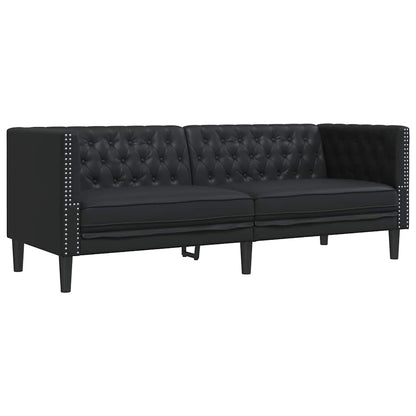 Conjunto de Sofás 3 pcs Preto 194 x 74,5 x 70,5 cm
