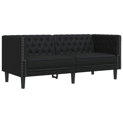 Conjunto de Sofás 3 pcs Preto 194 x 74,5 x 70,5 cm